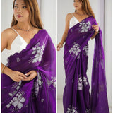 Festive Zimmi Embroidered Saree
