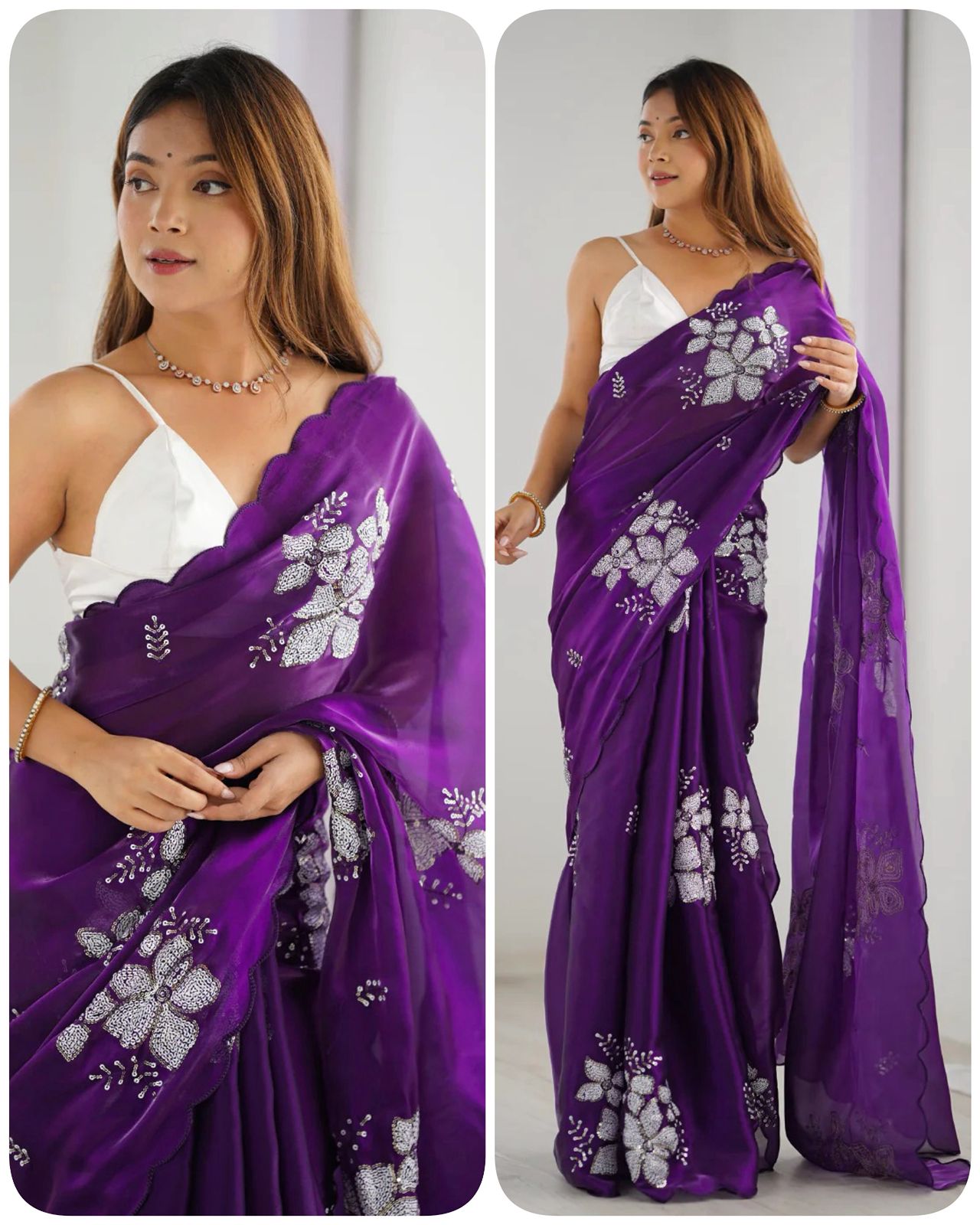 Festive Zimmi Embroidered Saree