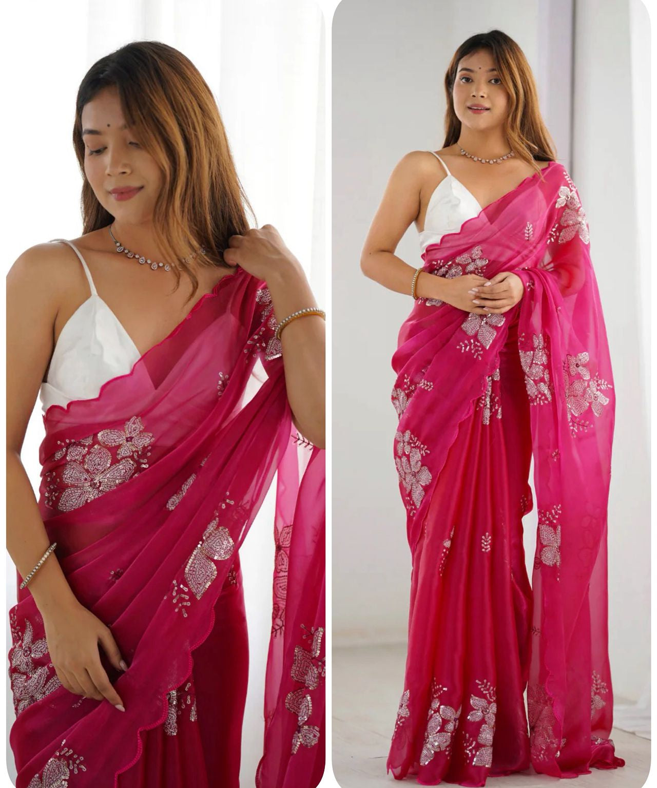 Festive Zimmi Embroidered Saree