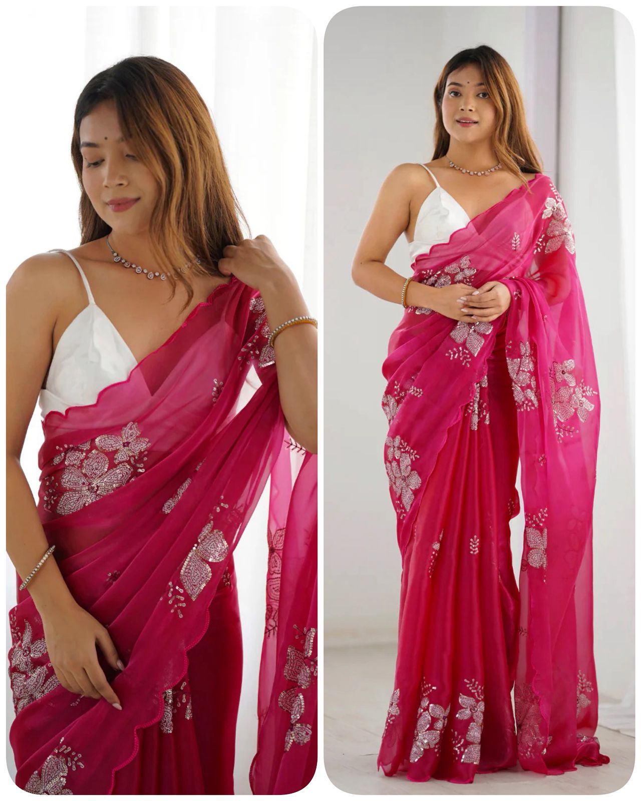 Festive Zimmi Embroidered Saree