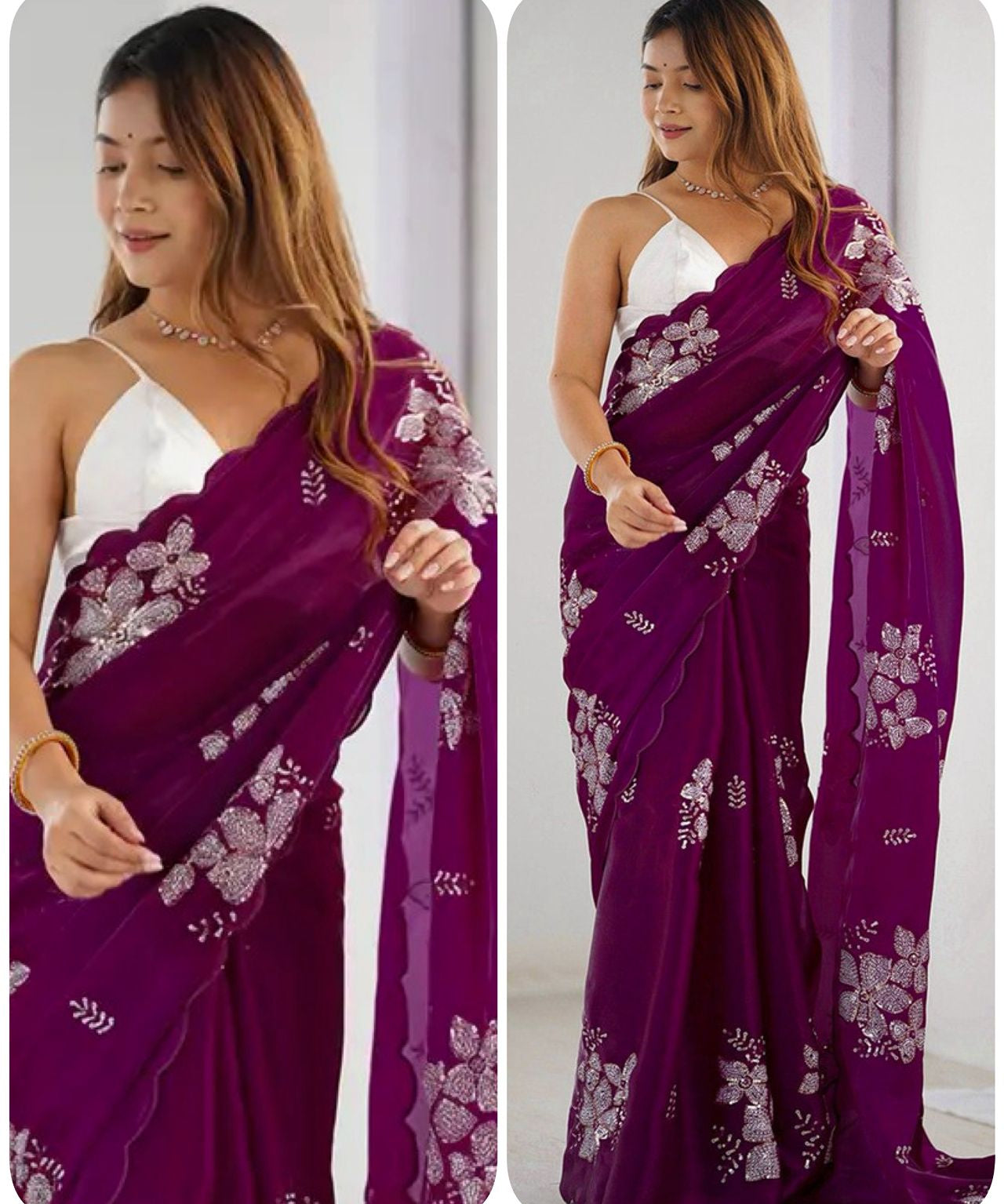 Festive Zimmi Embroidered Saree