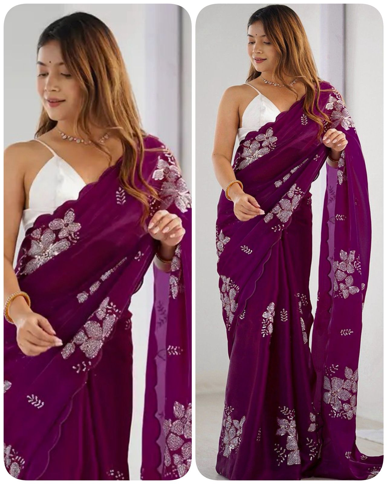 Festive Zimmi Embroidered Saree
