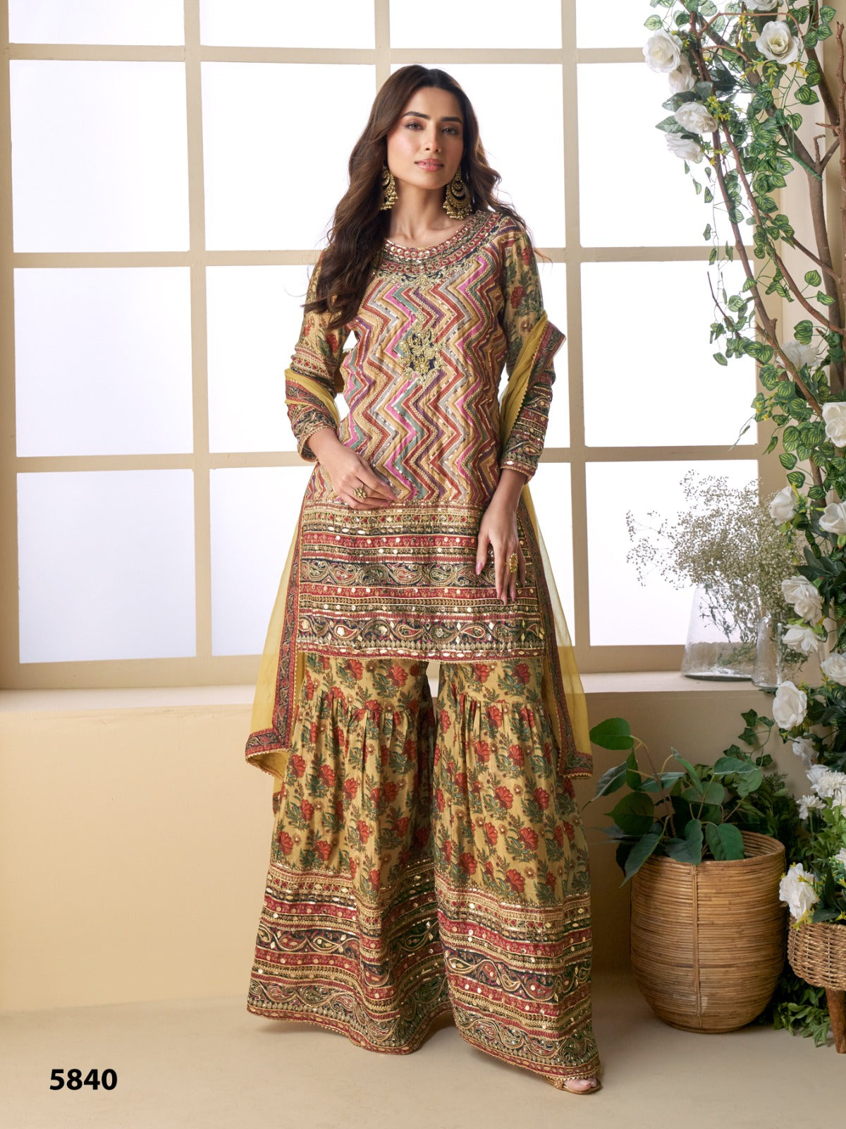 Reshmi Natural Creap Pakistani Suit