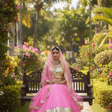 Wedding Net Sequence Work Lehenga