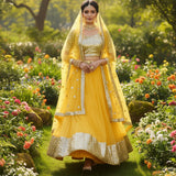 Wedding Net Sequence Work Lehenga