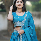 Elegance Chinon Embroidered Lehenga