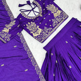 Shiny Chinon Embroidered Lehenga