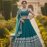 Senhora Premium Net Embroidered Lehenga