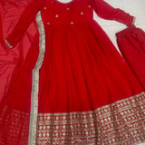 Elegnace Red Anarkali Gown