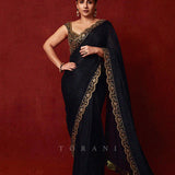 Black Heavy Silk Saree Collection