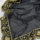 Black Heavy Silk Saree Collection