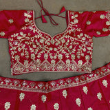Maroon Bridal Embroidered Lehenga