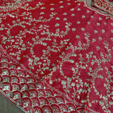 Maroon Bridal Embroidered Lehenga