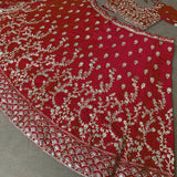 Maroon Bridal Embroidered Lehenga
