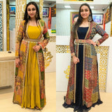 Classical Printed Crape Gown