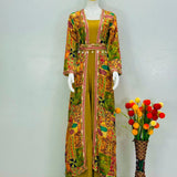Classical Printed Crape Gown