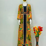 Classical Printed Crape Gown