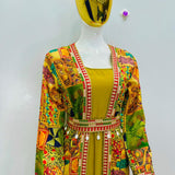 Classical Printed Crape Gown