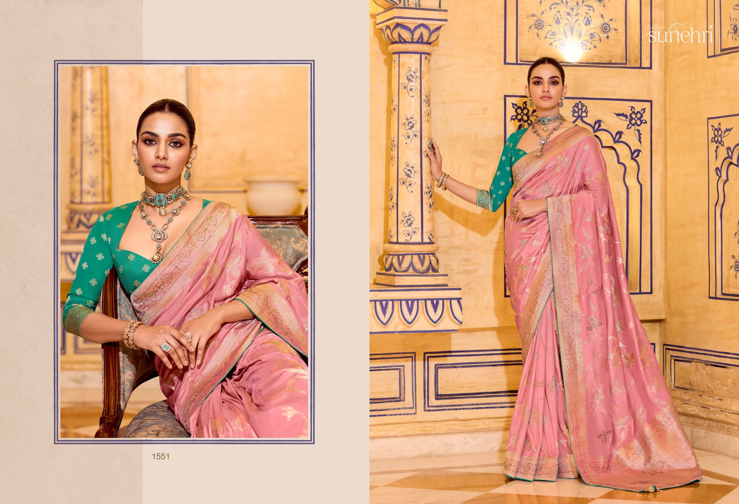 Luxurious Raj Mahal Crepe Silk Saree