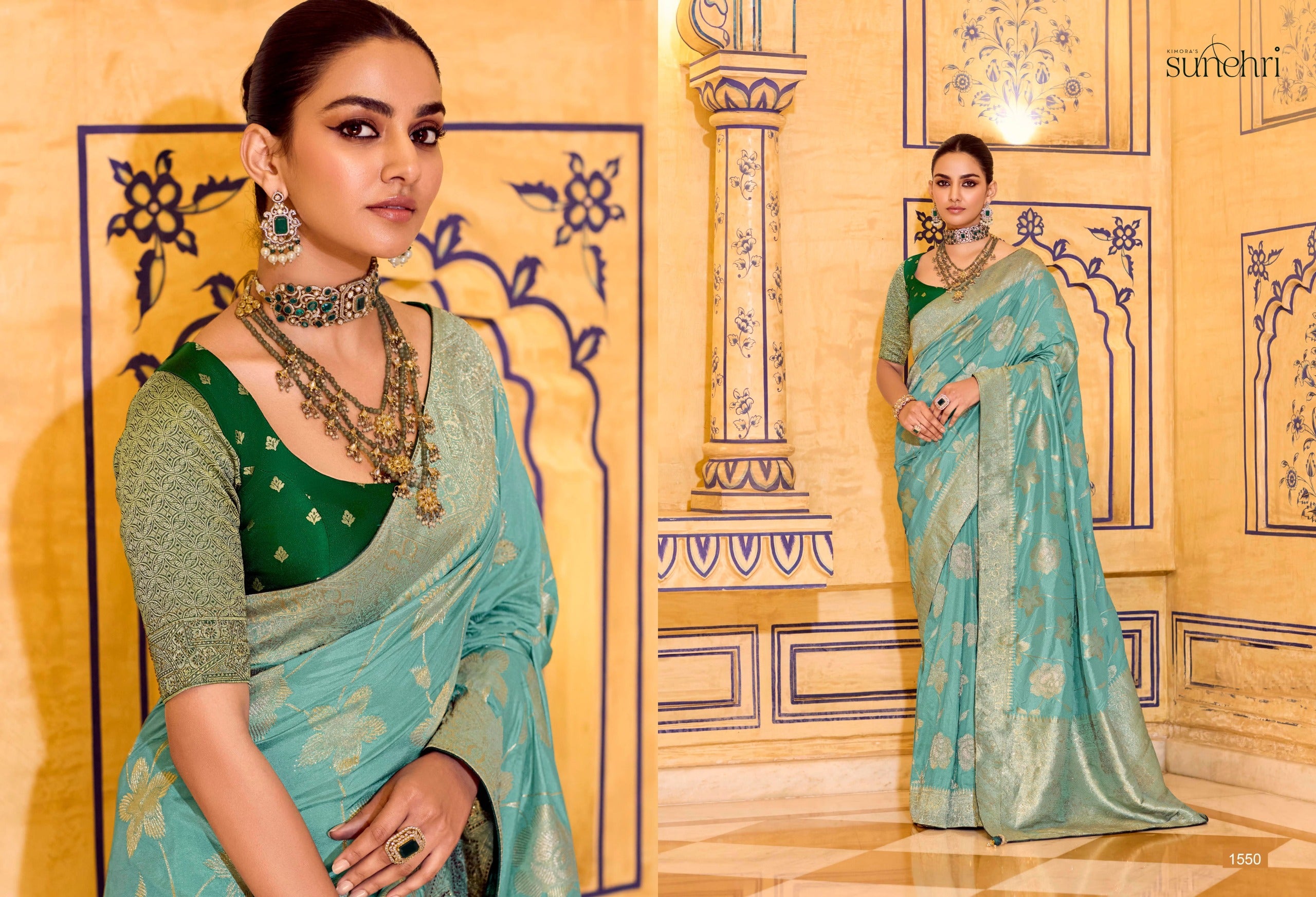 Luxurious Raj Mahal Crepe Silk Saree
