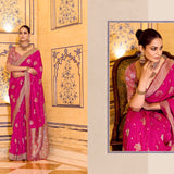 Luxurious Raj Mahal Crepe Silk Saree