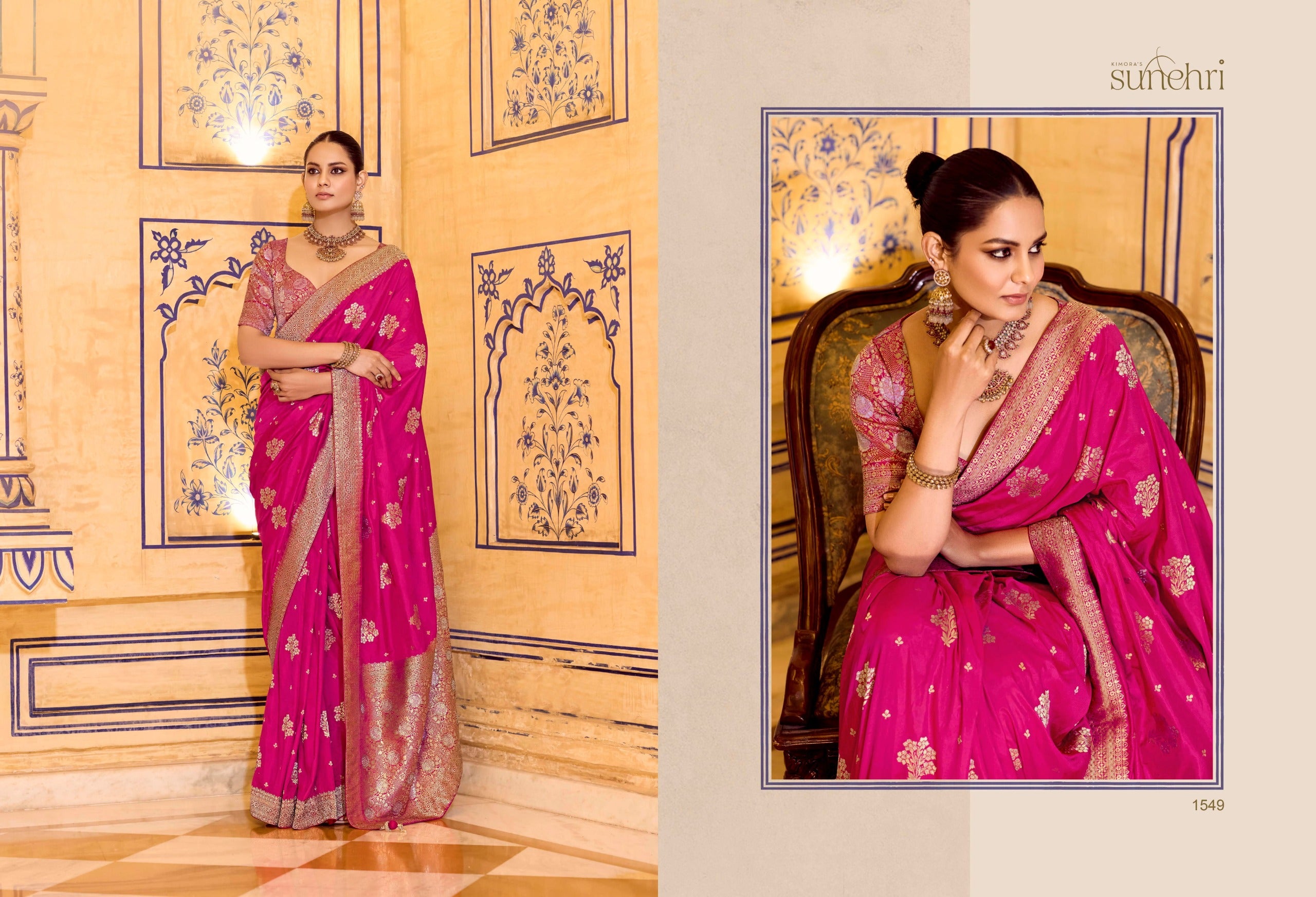 Luxurious Raj Mahal Crepe Silk Saree