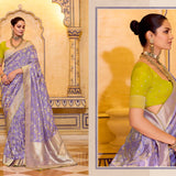 Luxurious Raj Mahal Crepe Silk Saree