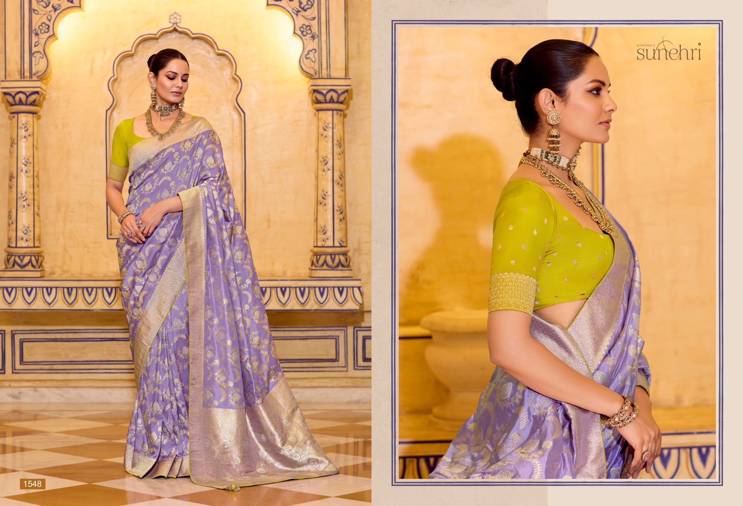 Luxurious Raj Mahal Crepe Silk Saree
