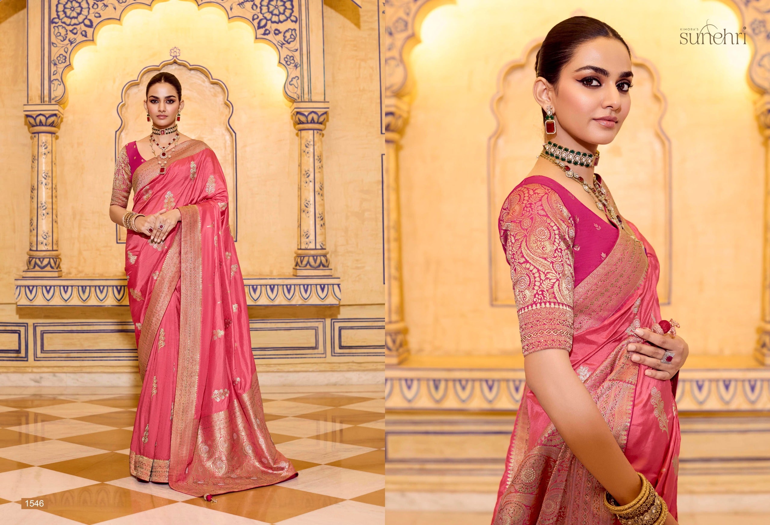 Luxurious Raj Mahal Crepe Silk Saree