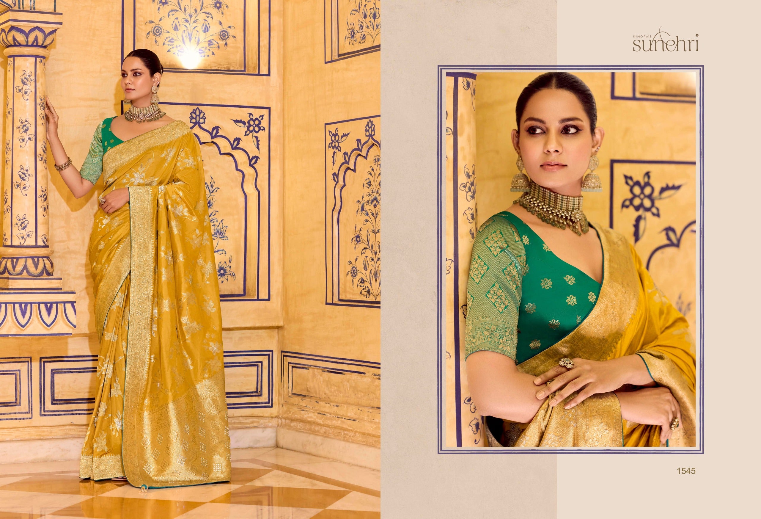 Luxurious Raj Mahal Crepe Silk Saree