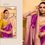 Luxurious Raj Mahal Crepe Silk Saree