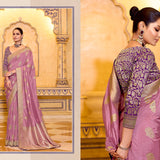 Luxurious Raj Mahal Crepe Silk Saree