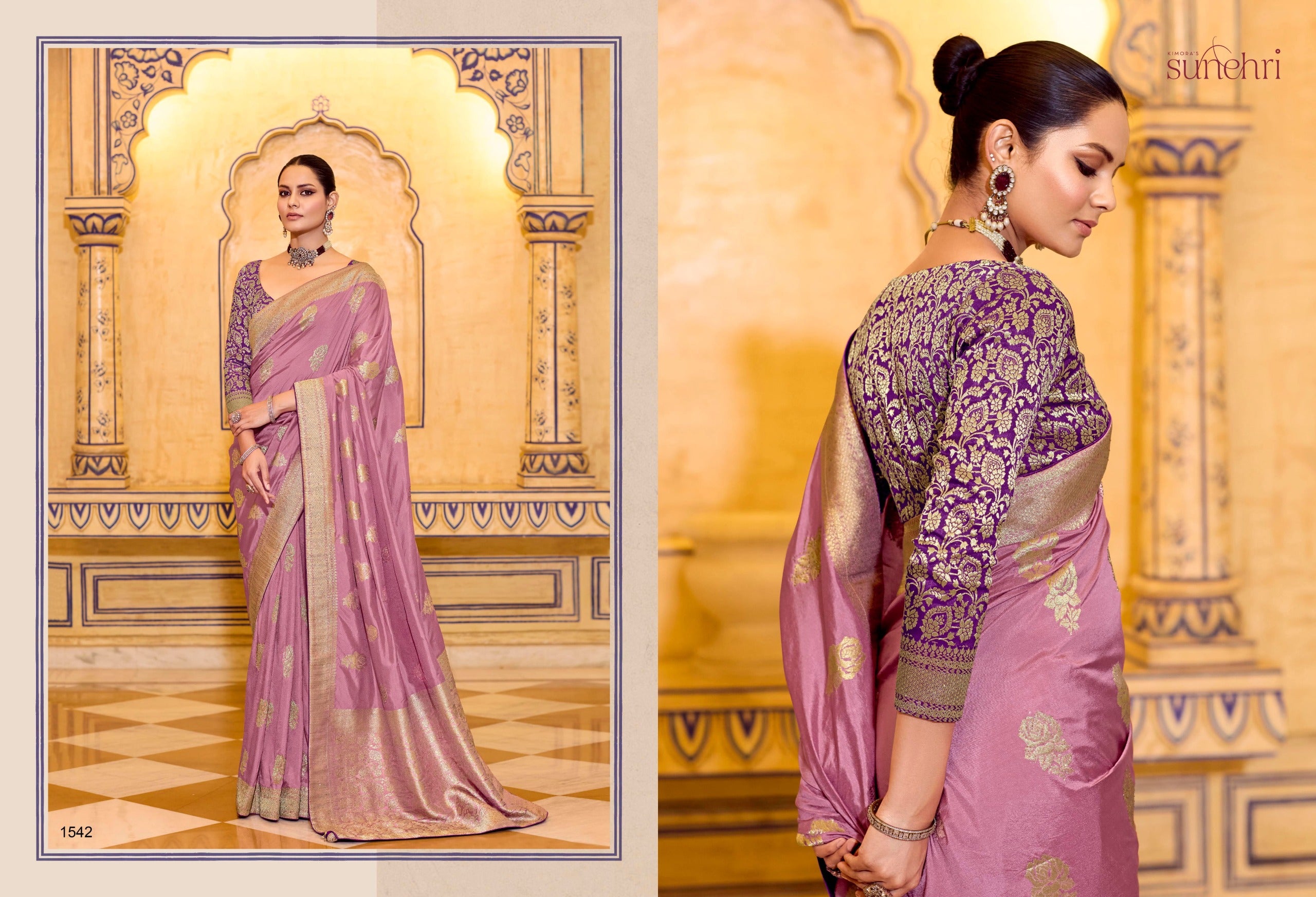 Luxurious Raj Mahal Crepe Silk Saree