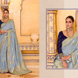 Luxurious Raj Mahal Crepe Silk Saree
