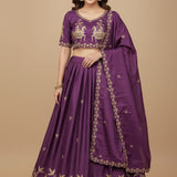 Traditional Silk Embroidered Lehenga