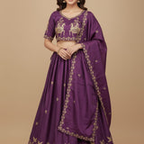 Traditional Silk Embroidered Lehenga
