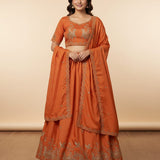 Traditional Silk Embroidered Lehenga