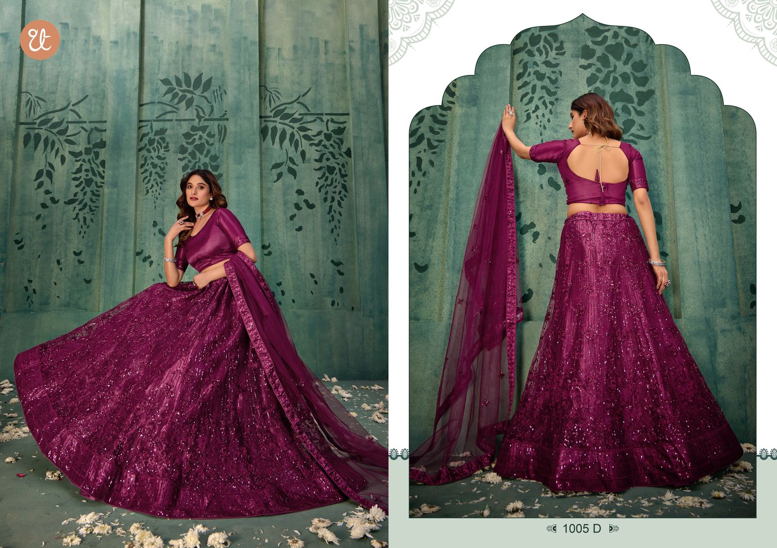 Stunning Net Embroidered Lehenga