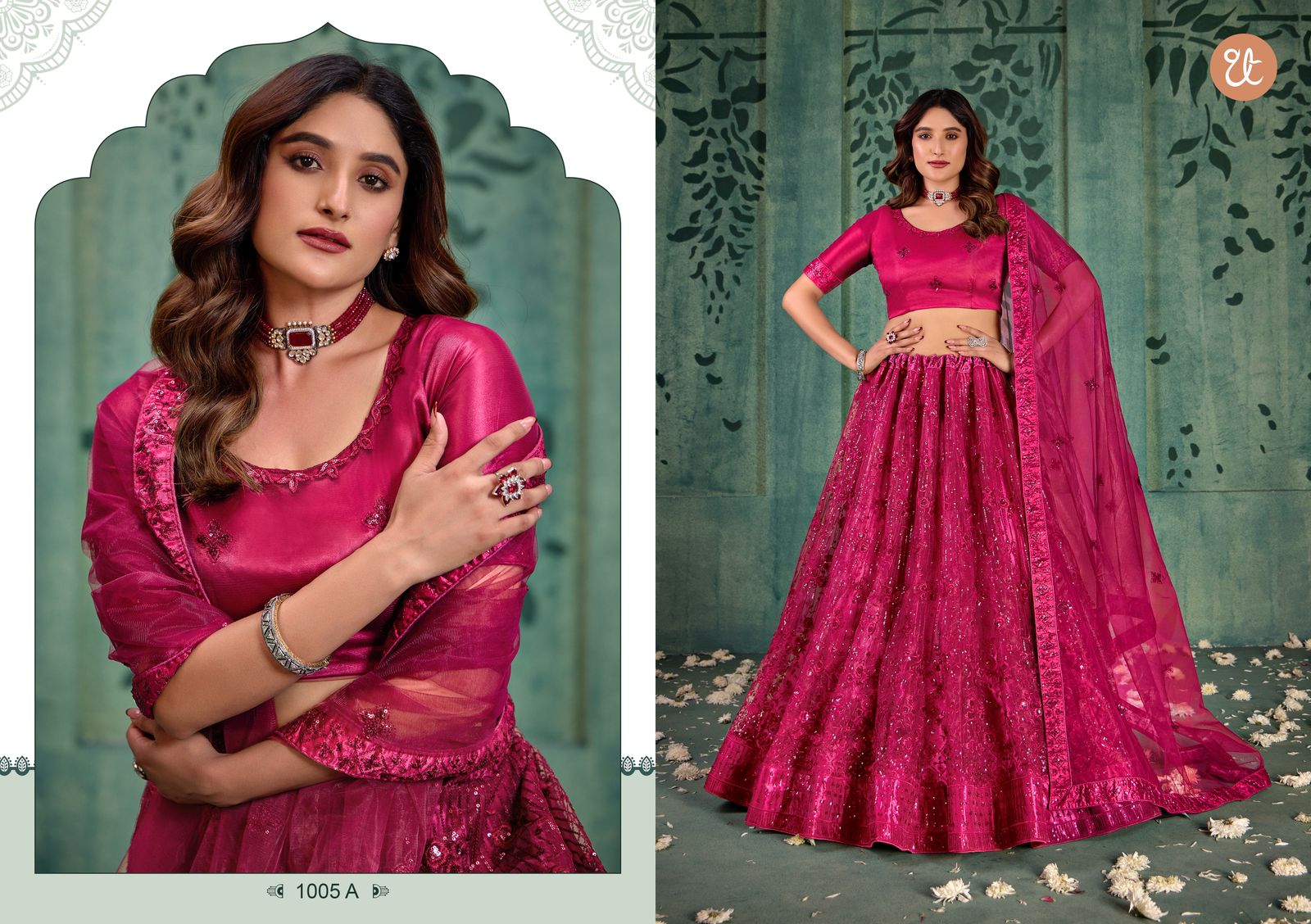 Stunning Net Embroidered Lehenga