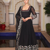 Black Dashing Georgette Anarkali Gown