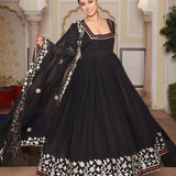 Black Dashing Georgette Anarkali Gown