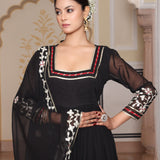 Black Dashing Georgette Anarkali Gown