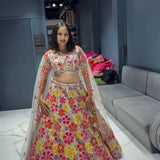 Premium Multi Floral Embroidered Lehenga