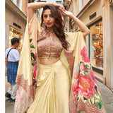 Stylish Wedding Look Silk  Dhoti Suit