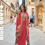 Stylish Wedding Look Silk  Dhoti Suit