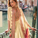 Stylish Wedding Look Silk  Dhoti Suit