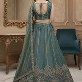 Adorn Bridal Peacock Embroidered Lehenga