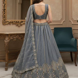 Adorn Bridal Peacock Embroidered Lehenga