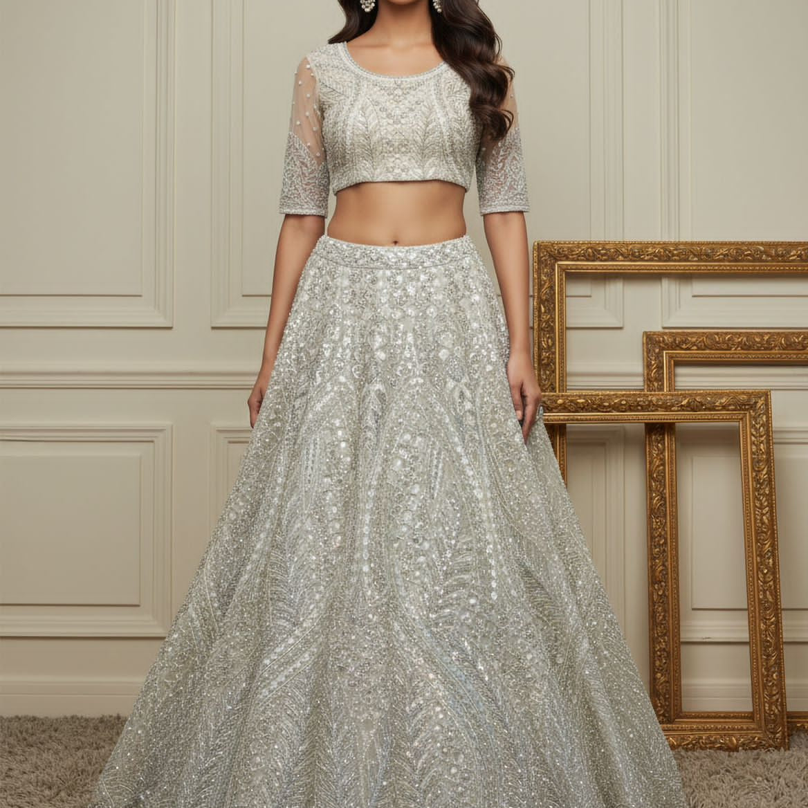 Royal Bridal Motif Work Lehenga