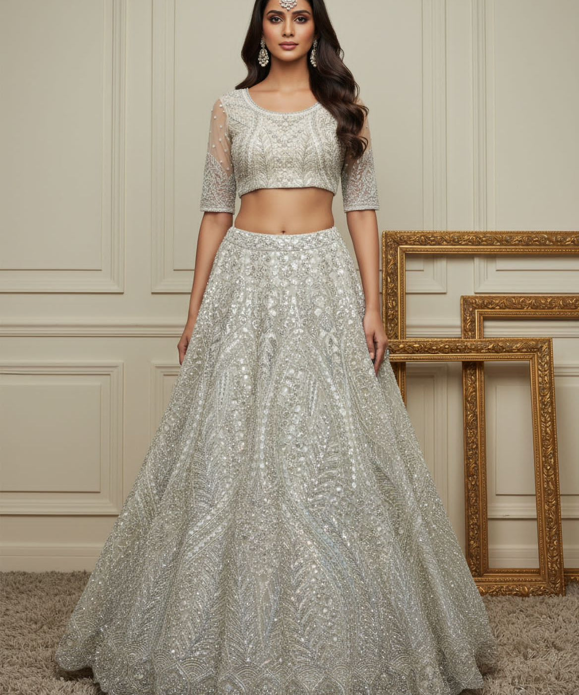 Royal Bridal Motif Work Lehenga